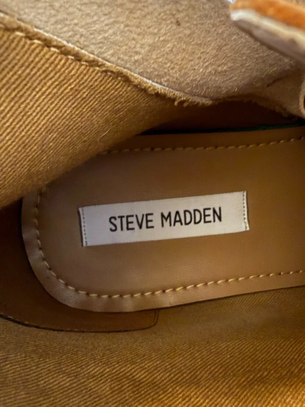 Steve Madden Men's P-Candid Wingtip Ankle Boot Size 12 Tan Brown Leather Lace Up